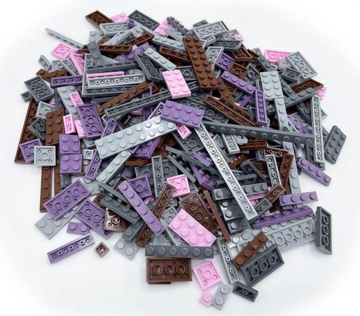 Actual product image Kazi CANDY-BRICKS - Candy Bricks box with 400 plates in grey - purple - pink - brown