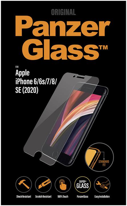 Image du produit PanzerGlass ajustement standard (1 pièce(s), Apple iPhone 6s, Apple iPhone SE (3ème génération), Apple iPhone SE (2ème génération), Apple iPhone 6, Apple iPhone 8, Apple iPhone 7)