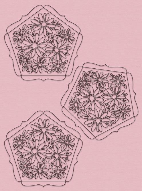 Image du produit Ursus Sphères de silhouettes "fleurs (300 g/m², 7 x)