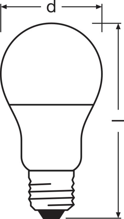 Produktbild Osram LED Pcr Lamps With Classic A (E27, 8.50 W, 806 lm, 1 x, F)