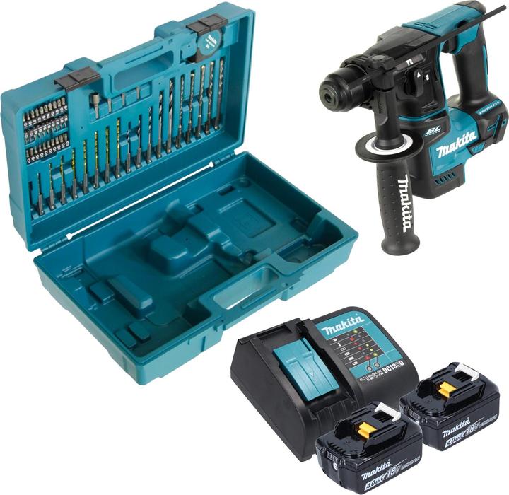 Actual product image Makita DHR 171 SMX3 Cordless hammer drill 18 V 1.2 J SDS-Plus Brushless + 2x battery 4.0 Ah + charger + 65 (Rechargeable battery operated)