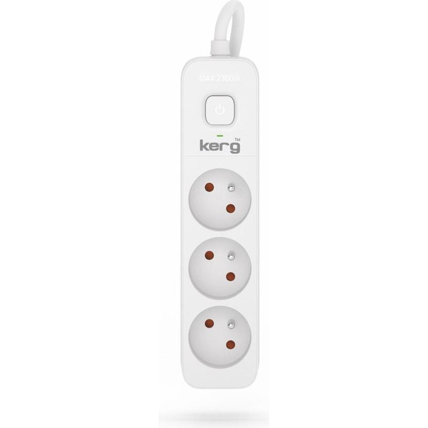 HSK, Steckdosenleiste, Kerg M02377 3 Steckdosen mit Erdung - 5.0m Steckdosenleiste mit 3x1mm2 Kabel 10A (3 x, 5 m)