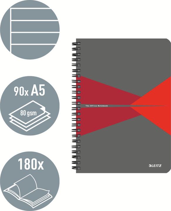 Actual product image Leitz Notebook Office (A5, Special ruling, Hardcover)