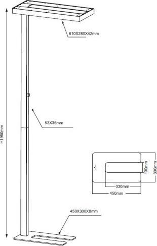 Produktbild Wachter Stehleuchte LED Drehdimmer Weiss (3600 lm)