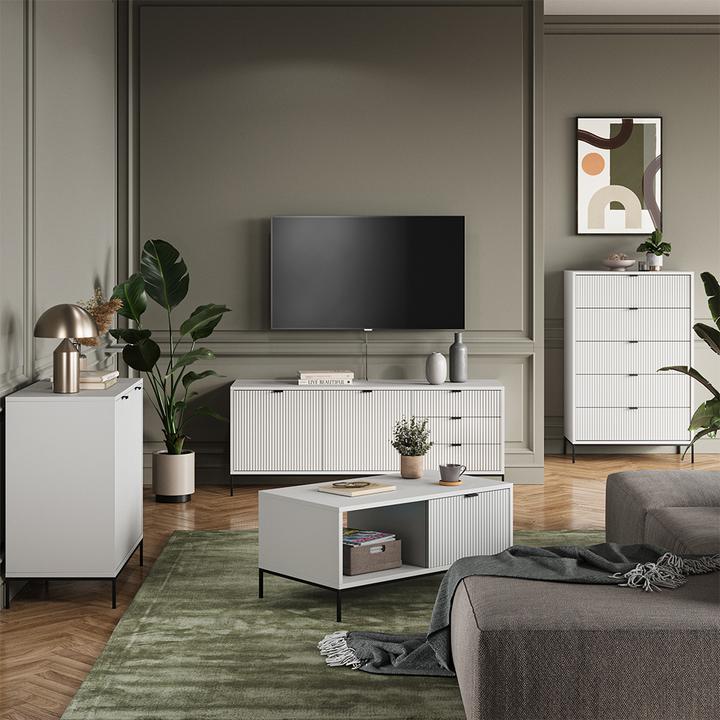 Produktbild Vichy Lowboard Eliza, Weiss, 150 x 60 cm mit 2 Türen