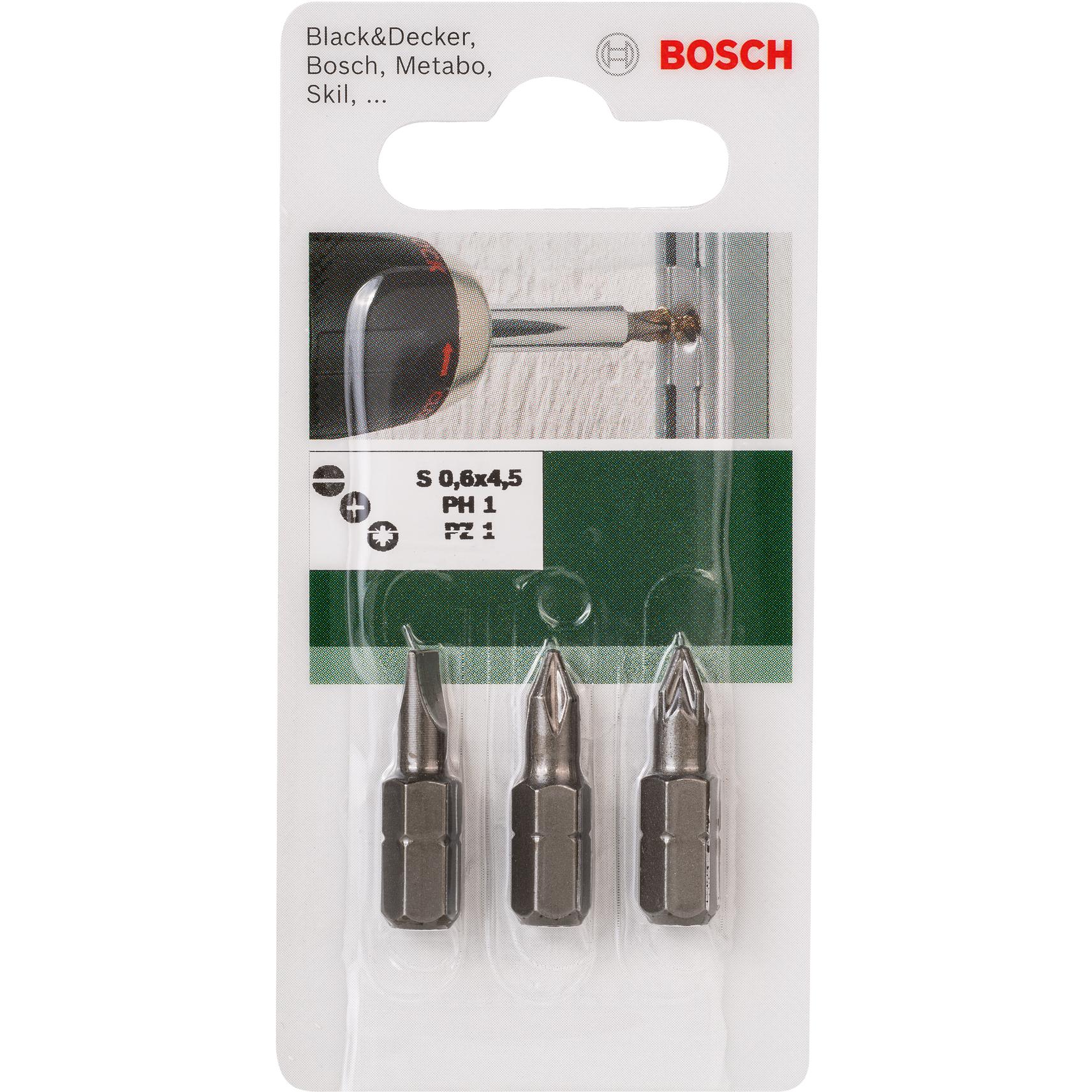 Thumbnail - Bosch Zubehör, Bits, 3tlg. Schrauberbit-Set Standard, gemischt (S, PH, PZ) (4.5)