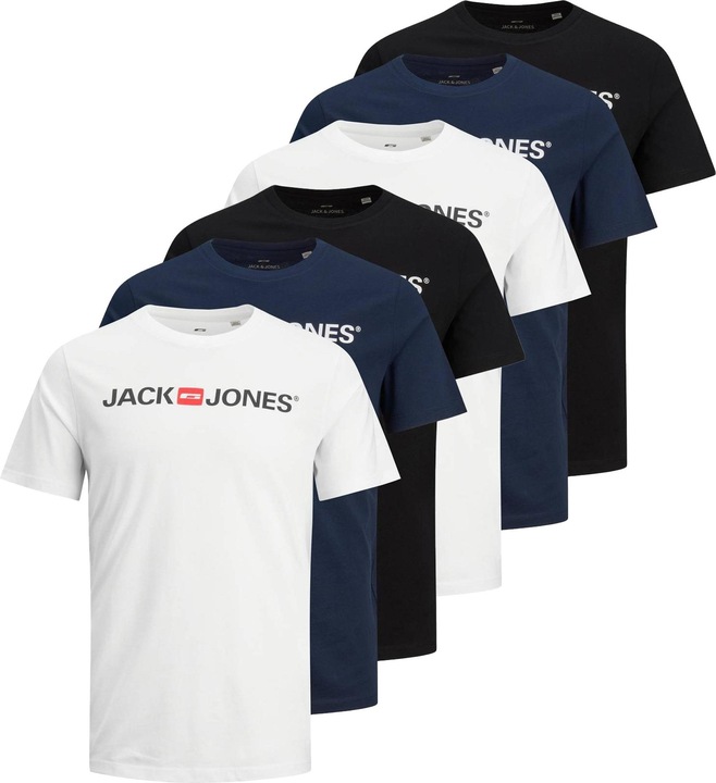 Actual product image Jack & Jones Jjecorp Logo Tee Crew Neck 3pk (S)