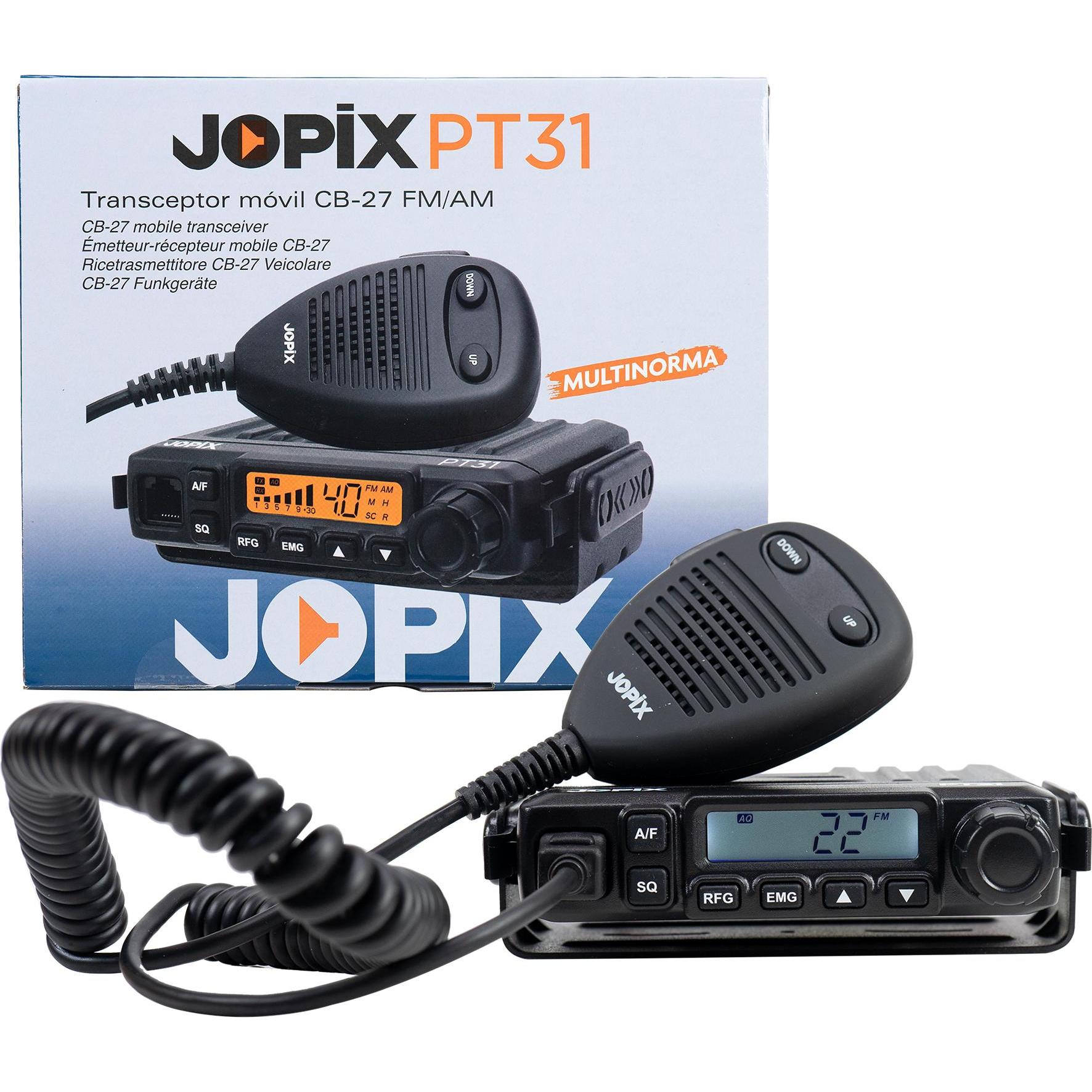 Jopix PT31 AM/FM CB-Funkgerät, 4 W, 12 V, ASQ, Walkie-Talkie