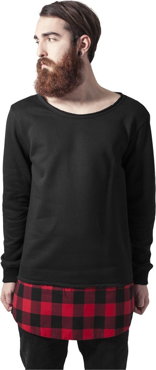 Actual product image Urban Classics Long Flanell Bottom Open Edge Crewneck (M)
