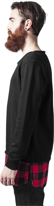 Actual product image Urban Classics Long Flanell Bottom Open Edge Crewneck (M)
