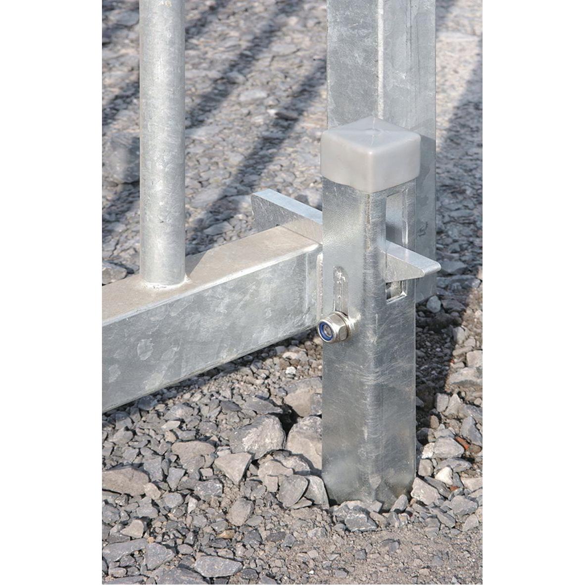 Thumbnail - Locinox, Türöffner + Türschliesser, Torfeststeller ABL, U-Profil 500x40 x40 mm, Kippelement Alu, Stahl feuerverzinkt