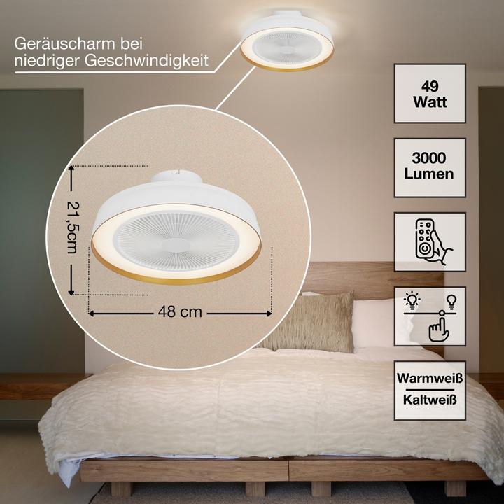 Produktbild Osram HOMELIGHTING Ceiling Fan Compact 480 49W White Deckenventilator 49 W