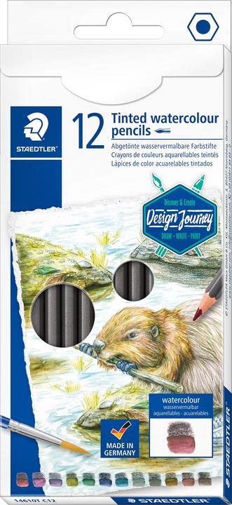 Actual product image Staedtler tinted 146 10T Tinted watercolour pencil, cardboard box, 12 pieces, assorted (12 colours, 12 x)