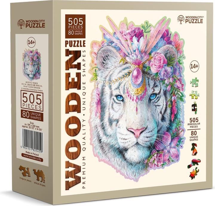 WoodenCity Puzzle en bois XL Mystic Tiger (505 pieces)