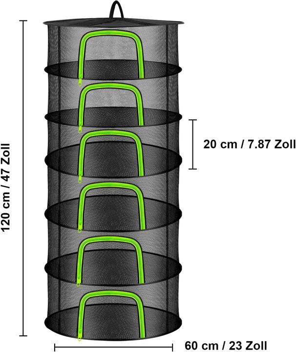 Image du produit Coopache 6-lagiges Trockennetz für Kräuter und Pflanzen
