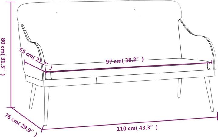 Image du produit vidaXL Sitzbank (110 cm)