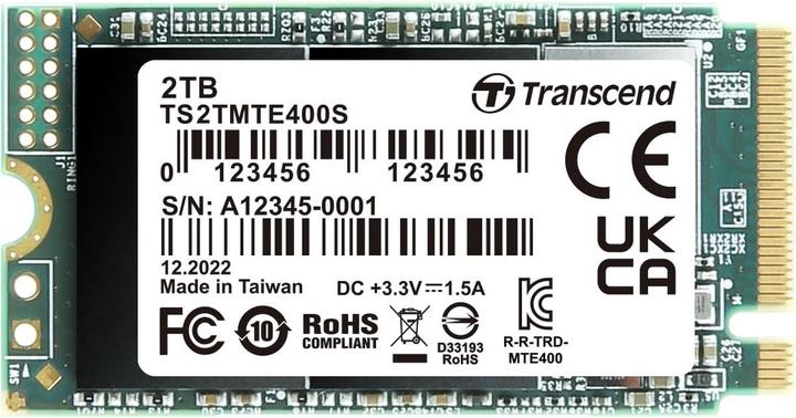 Actual product image Transcend 400S (2000 GB, M.2 2242)