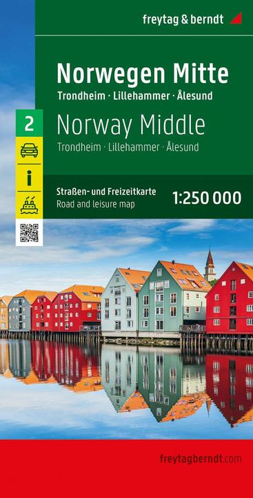 Norwegen Mitte, Strassen- und Freizeitkarte 1:250.000, freytag & berndt