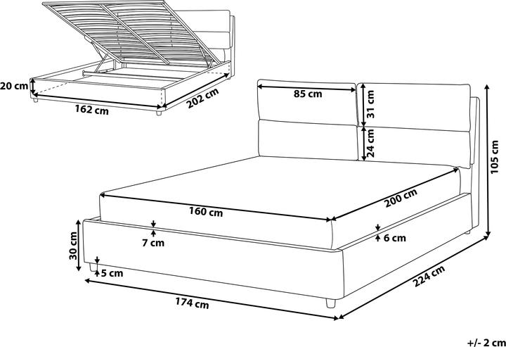 Actual product image Beliani Batilly (160 x 200 cm)
