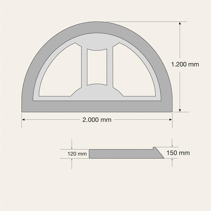 Actual product image Moravia MORION-Gamma Traffic Island 200 Large Outer Ring 2000x1200x150 mm