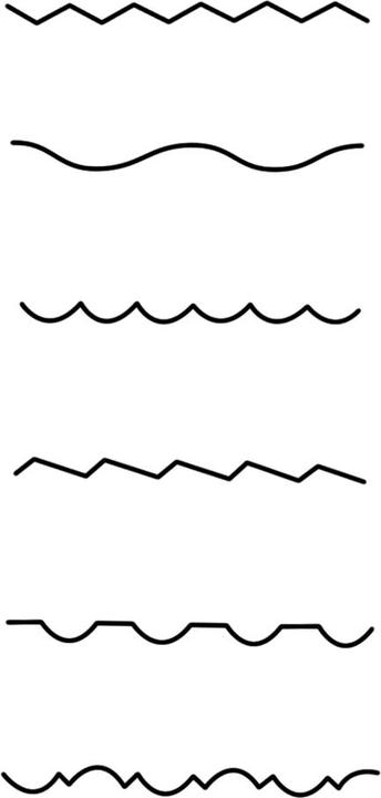 Image du produit VBS Ciseaux à contours, lot de 6 (13.50 cm)