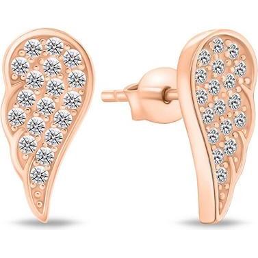 Thumbnail - Brilio, Ohrringe, Silver - Delicate bronze earrings Angel wings EA743R