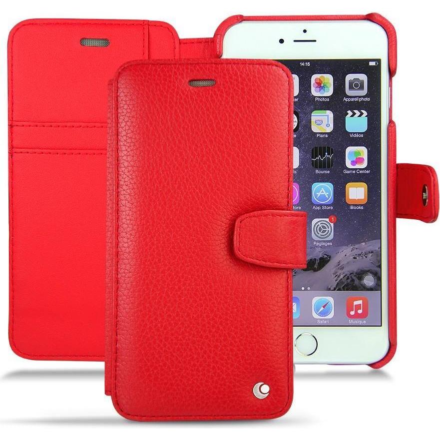 Noreve Lederschutzhülle Wallet (Apple iPhone 6), Smartphone Hülle, Orange