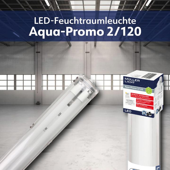 Produktbild Müller Licht Feuchtraum-Wannenleuchte LED G (1700 lm, G13)