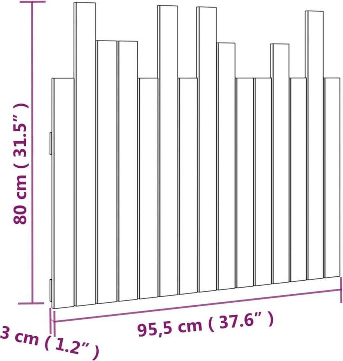 Produktbild vidaXL Wand-Kopfteil (95 x 5 x 80 cm)