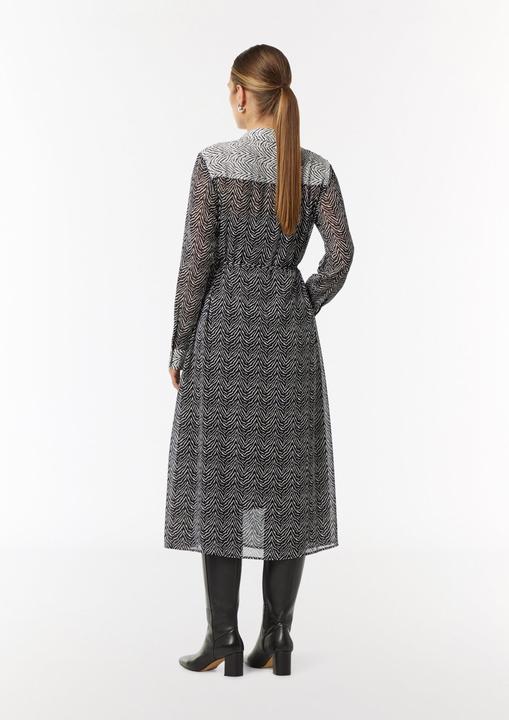 Image du produit Comma Kleid Chiffon-Kleid mit Hemdkragen und Bindeband (32)
