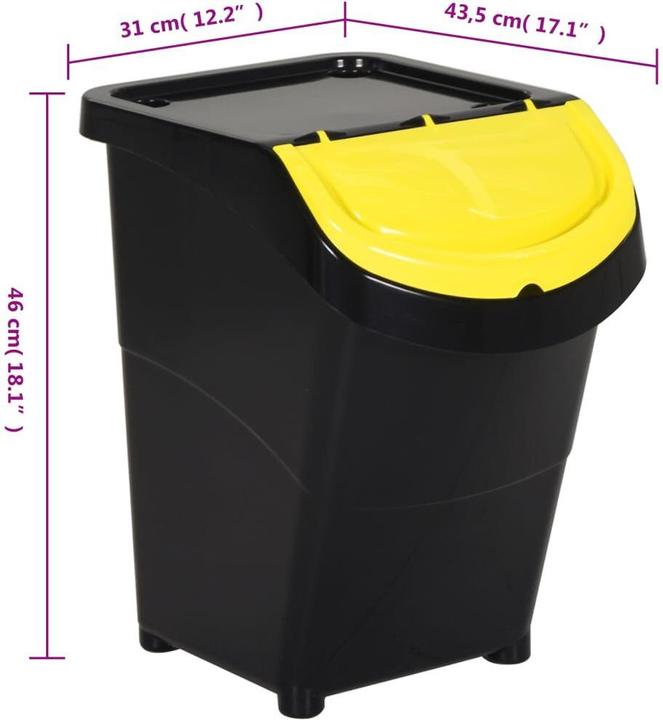 Produktbild vidaXL Abfallbehälter stapelbar (120 l)