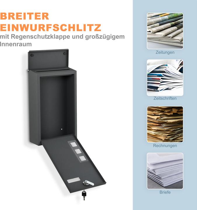 Actual product image Relaxdays Briefkasten Hochformat