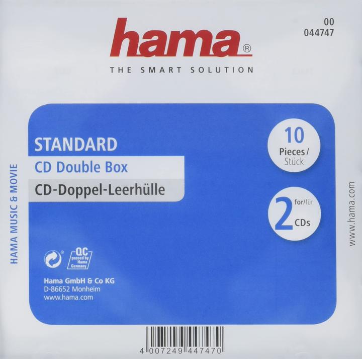 Produktbild Hama CD Double Box 10er Jewel-Case