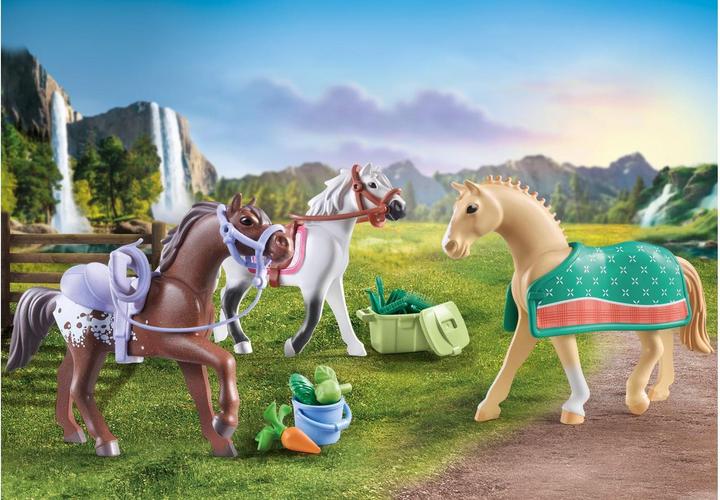 Image du produit Playmobil 3 chevaux : Morgan, Quarter Horse & Arabe Shagya (71356, Playmobil Chevaux de la cascade)