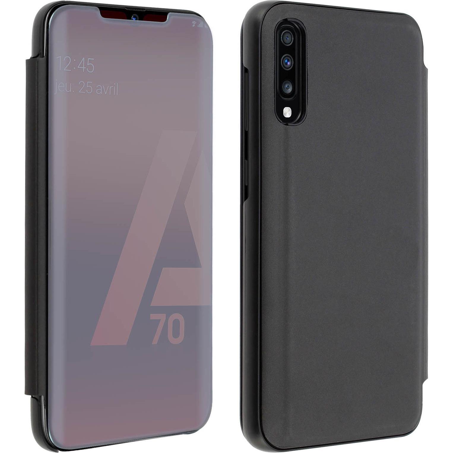 Avizar Spiegeleffekt Series (Samsung Galaxy A70), Smartphone Hülle, Schwarz
