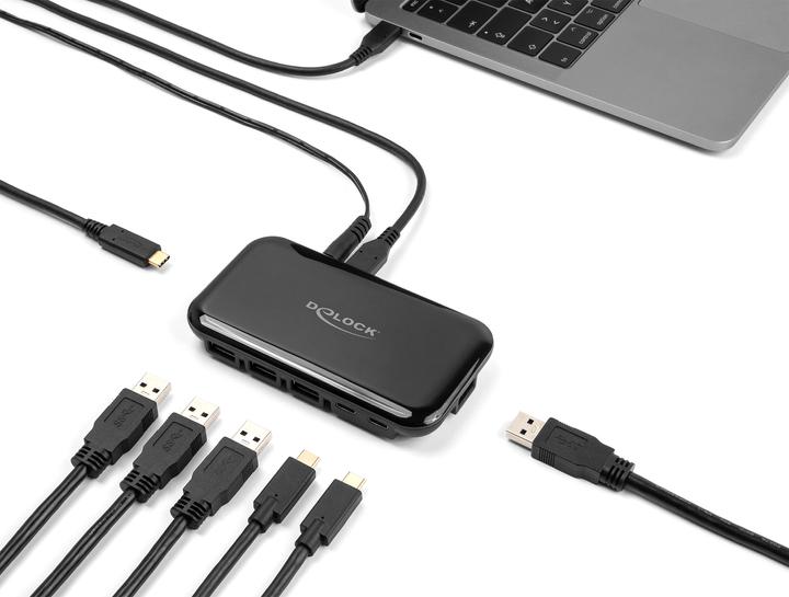 Produktbild Delock 7 Port USB 3.2 Gen 2 Hub mit 4 US (USB-C, 7 Ports)