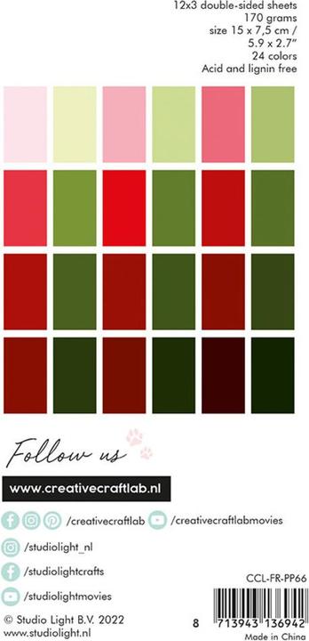 Immagine prodotto art by marlene Carta da disegno "Cheery reds & greens" Friendz (170x)