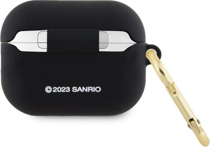 Actual product image Hello Kitty HKAP23DKHSK Airpods Pro 2 cover czarny/black Silicone 3D Kitty Head (Headphone sleeve)