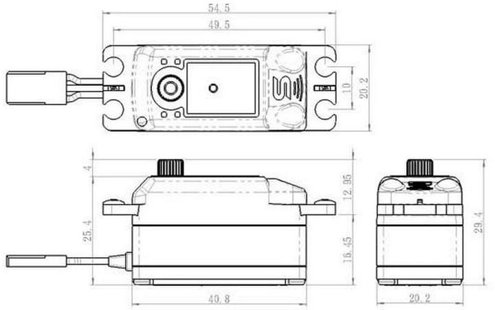Produktbild Savöx Low Profile Servo SC-1251MG+ Digital, Metall-Getriebe, 9 kg