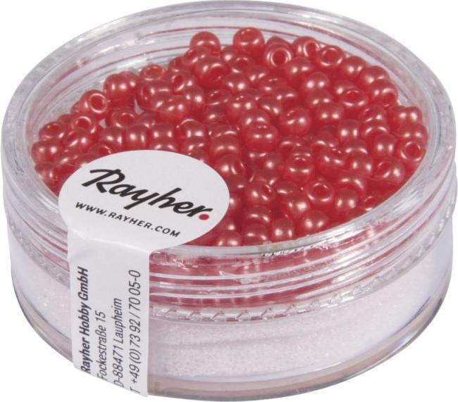 Produktbild Rayher Rocailles verwachst, hellrot, 7 g