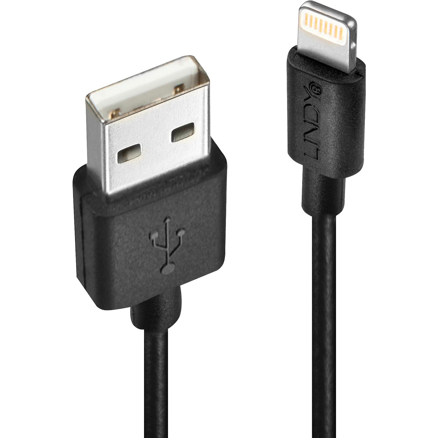 Thumbnail - Lindy USB A – Lightning (2 m, USB 2.0), USB Kabel