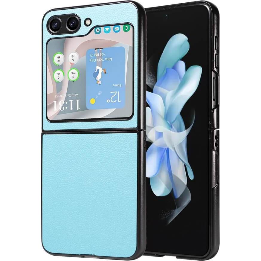 Thumbnail - Cover-Discount Galaxy Z Flip5 - Hybrid Schutzhülle hellblau (Samsung Galaxy Z Flip5), Smartphone Hülle, Blau