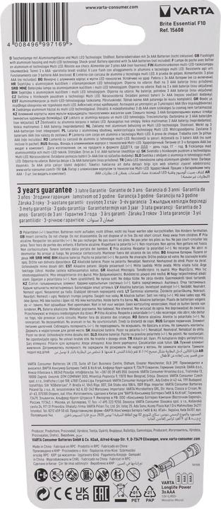 Productafbeelding Varta VAR Brite Essentials Licht F10 (11.80 cm, 20 lm)