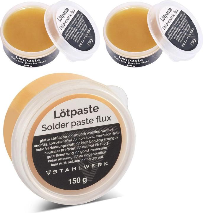 Actual product image Stahlwerk 3 x soldering paste 150g for professional and precise soldering work