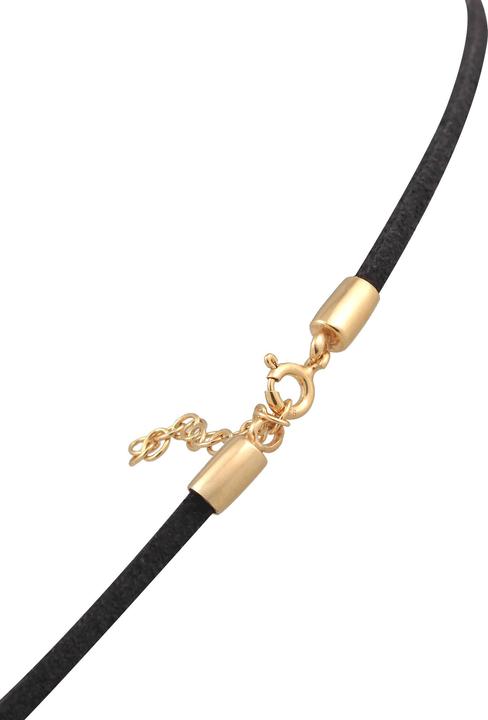 Produktbild Elli Halskette Choker Herz Satinband 925 Silber (925er Sterling Silber, Kunstleder, No Stein)