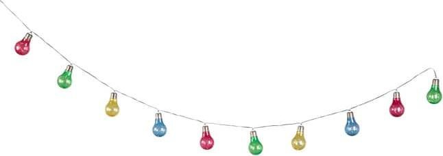 Actual product image MICA Living String of 10 solar LED party lights - colourful - made of plastic - approx. 380 cm (3.80 m)
