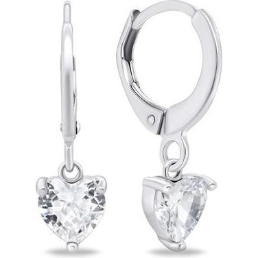 Brilio, Ohrringe, Silver - Silver hoop earrings Hearts EA654W