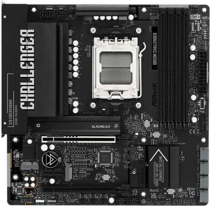 Productafbeelding AsRock MB AMD AM5 B850M Challenger WiFi White (AM5, AMD B850, ATX, Micro ATX (mATX))
