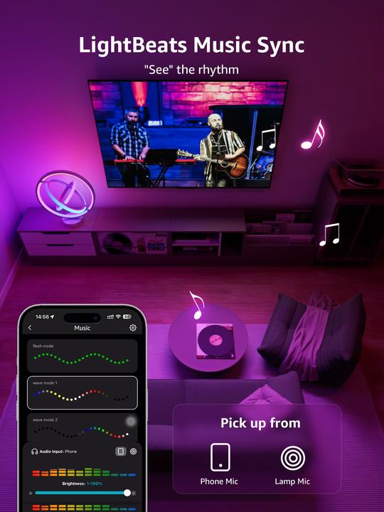 Immagine prodotto Lepro TB1 Smart LED Tischlampe 14W mit Music Sync