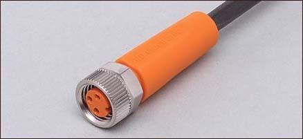 Actual product image IFM electronic Cable socket angled EVC145 M8, 3p Assembled sensor-actuator cable 4021179249638